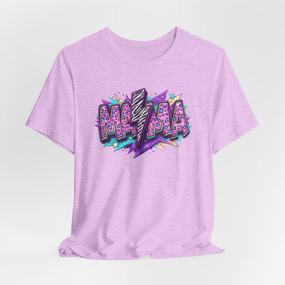Mama Lightning Bolt T-Shirt — Colorful Graffiti Mom Graphic Tee