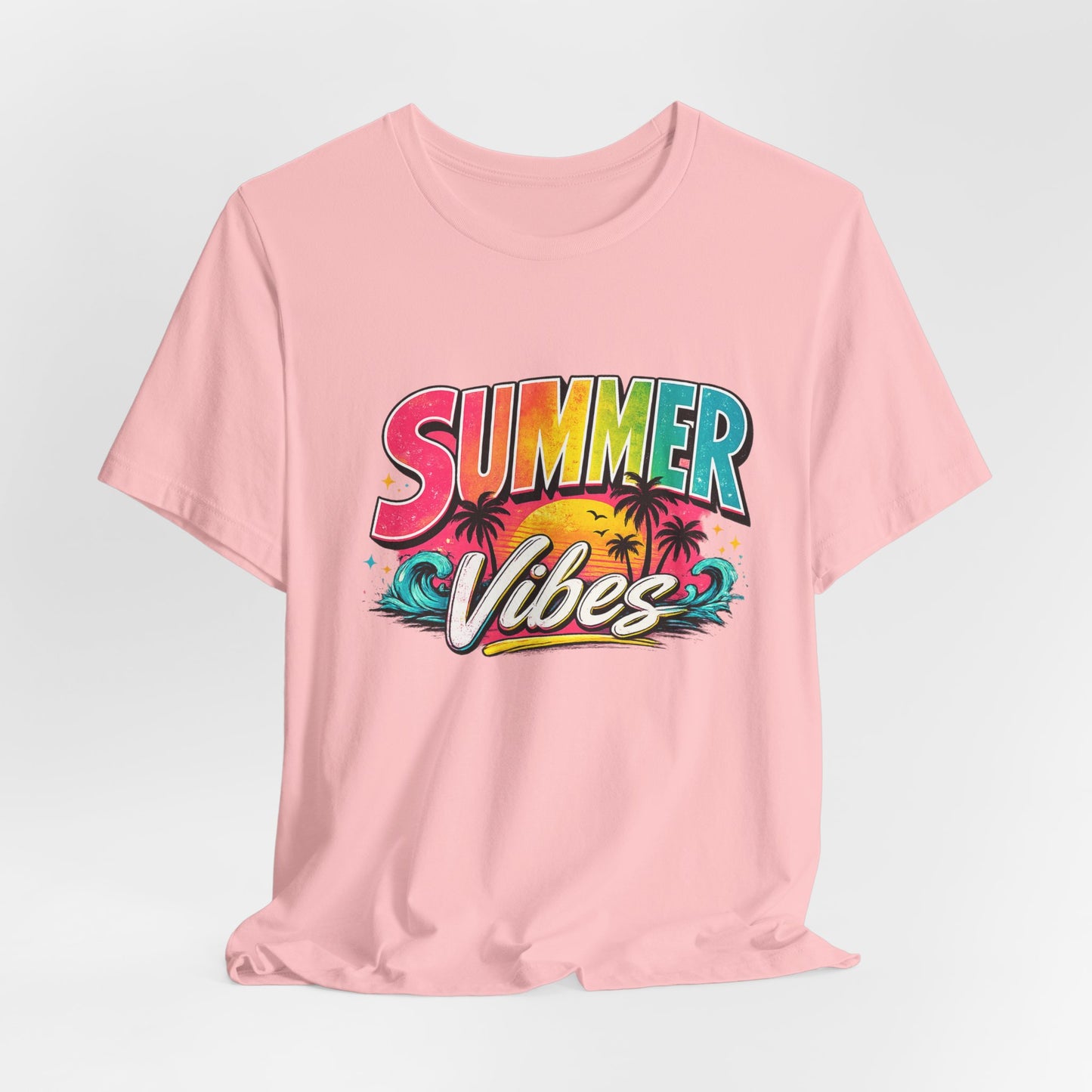 Summer Vibes T-Shirt – Colorful Retro Beach Tee