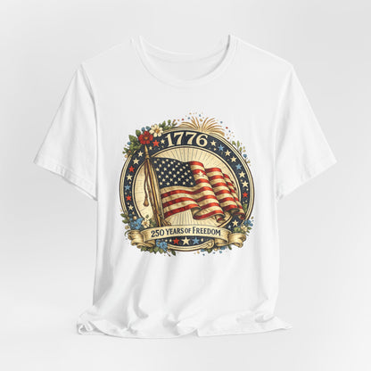 1776 American Flag Tee – 250 Years of Freedom Patriotic T-Shirt