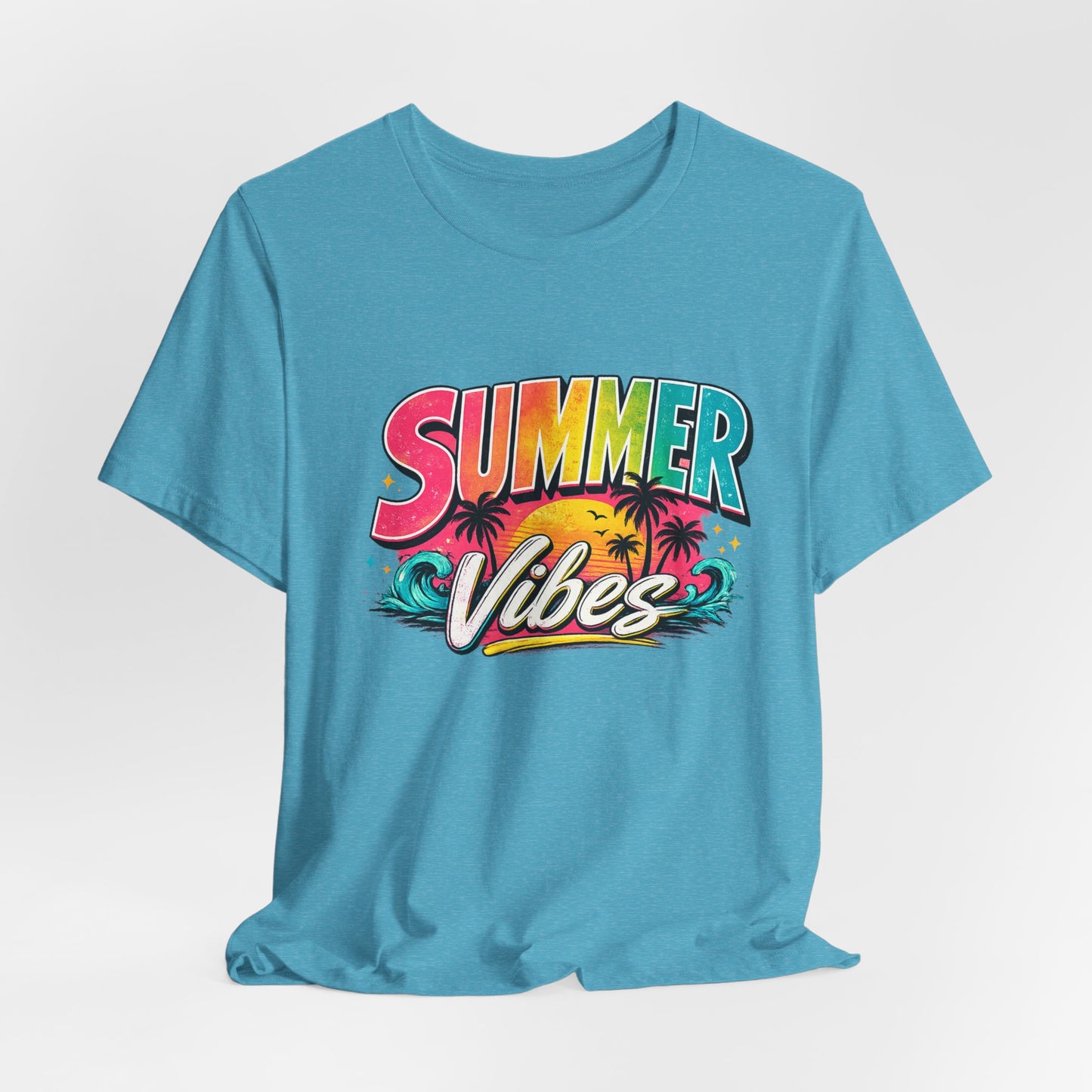 Summer Vibes T-Shirt – Colorful Retro Beach Tee