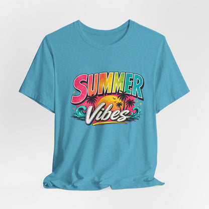 Summer Vibes T-Shirt – Colorful Retro Beach Tee