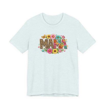 Mama Floral Leopard T-Shirt – Colorful 'MAMA' Graphic Tee