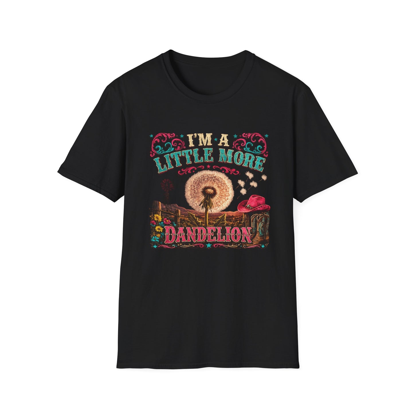 Dandelion Gratitude T-Shirt — "I'm a Little More Dandelion" Vintage Nature Graphic Tee