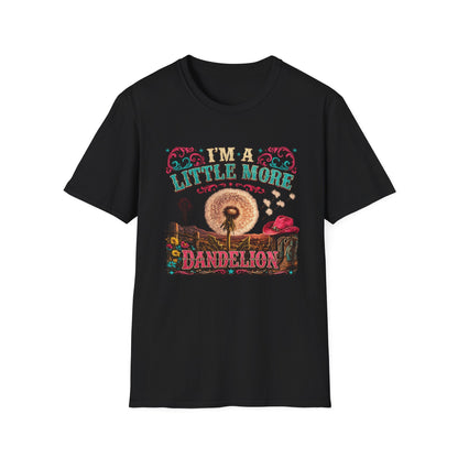 Dandelion Gratitude T-Shirt — "I'm a Little More Dandelion" Vintage Nature Graphic Tee