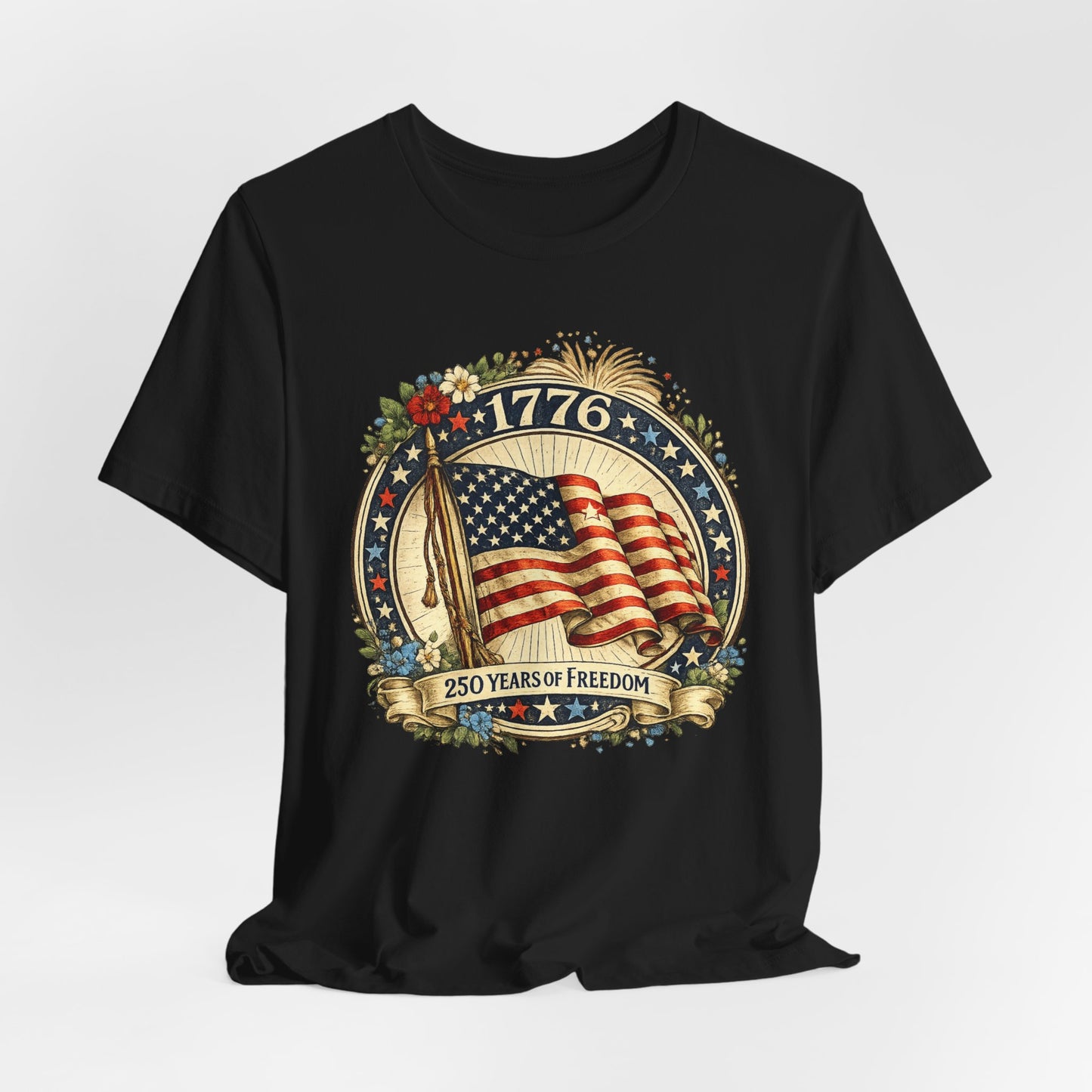 1776 American Flag Tee – 250 Years of Freedom Patriotic T-Shirt