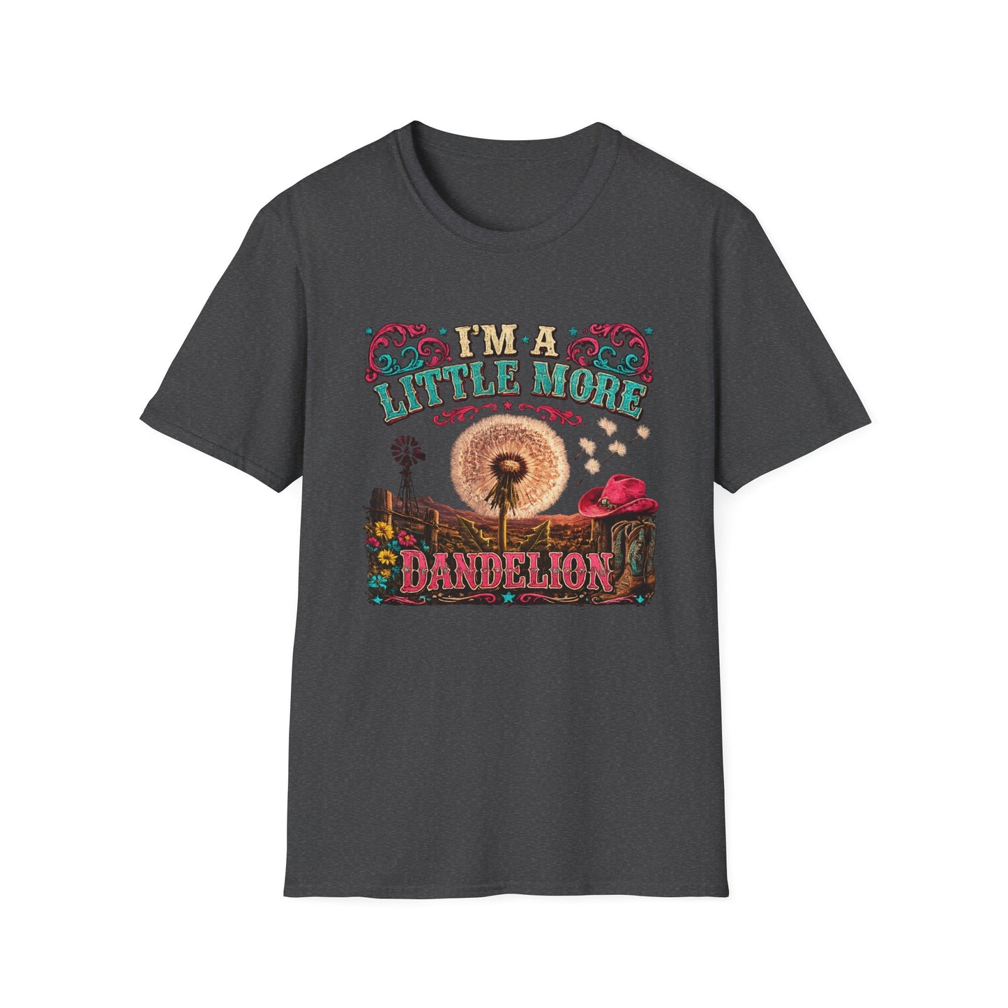 Dandelion Gratitude T-Shirt — "I'm a Little More Dandelion" Vintage Nature Graphic Tee