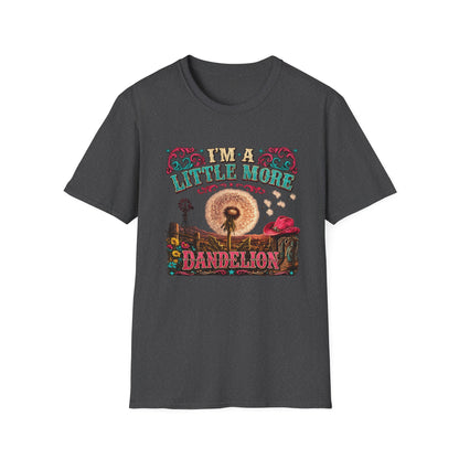 Dandelion Gratitude T-Shirt — "I'm a Little More Dandelion" Vintage Nature Graphic Tee