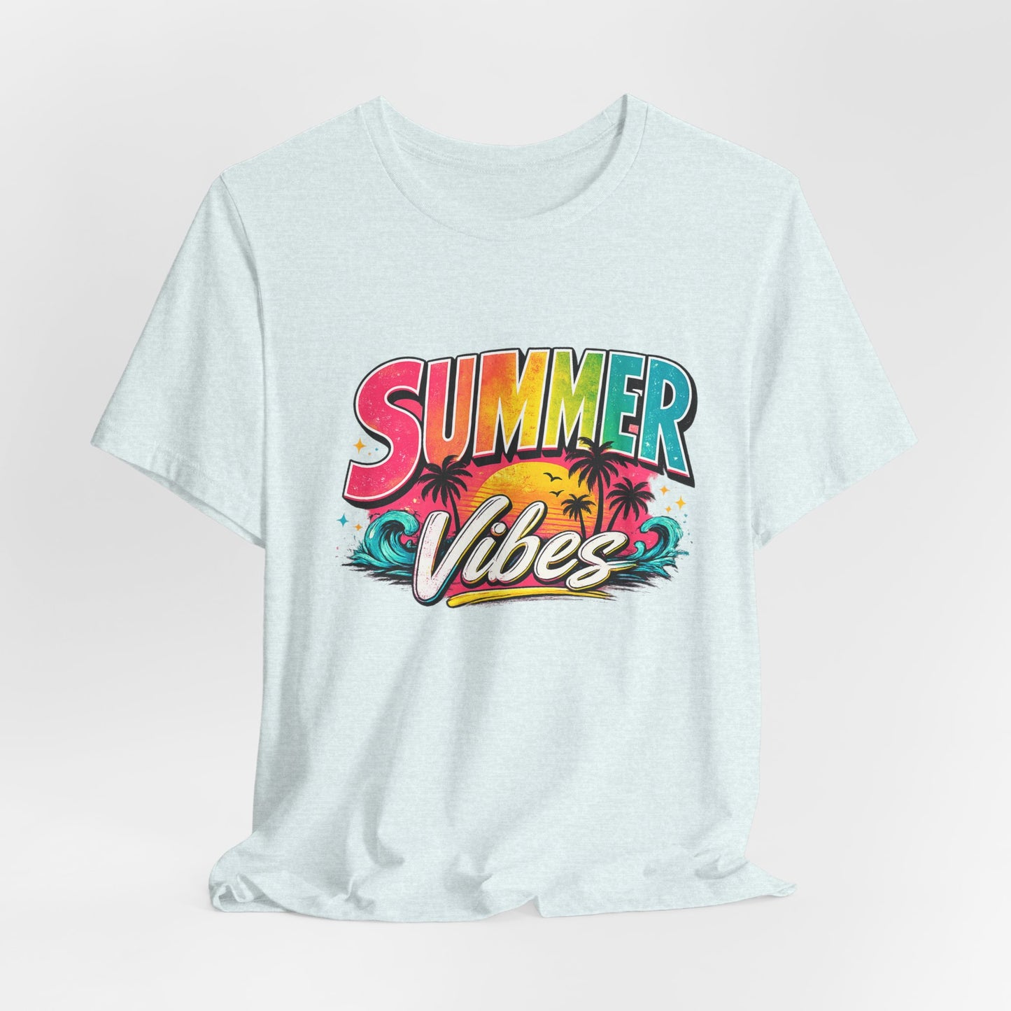Summer Vibes T-Shirt – Colorful Retro Beach Tee