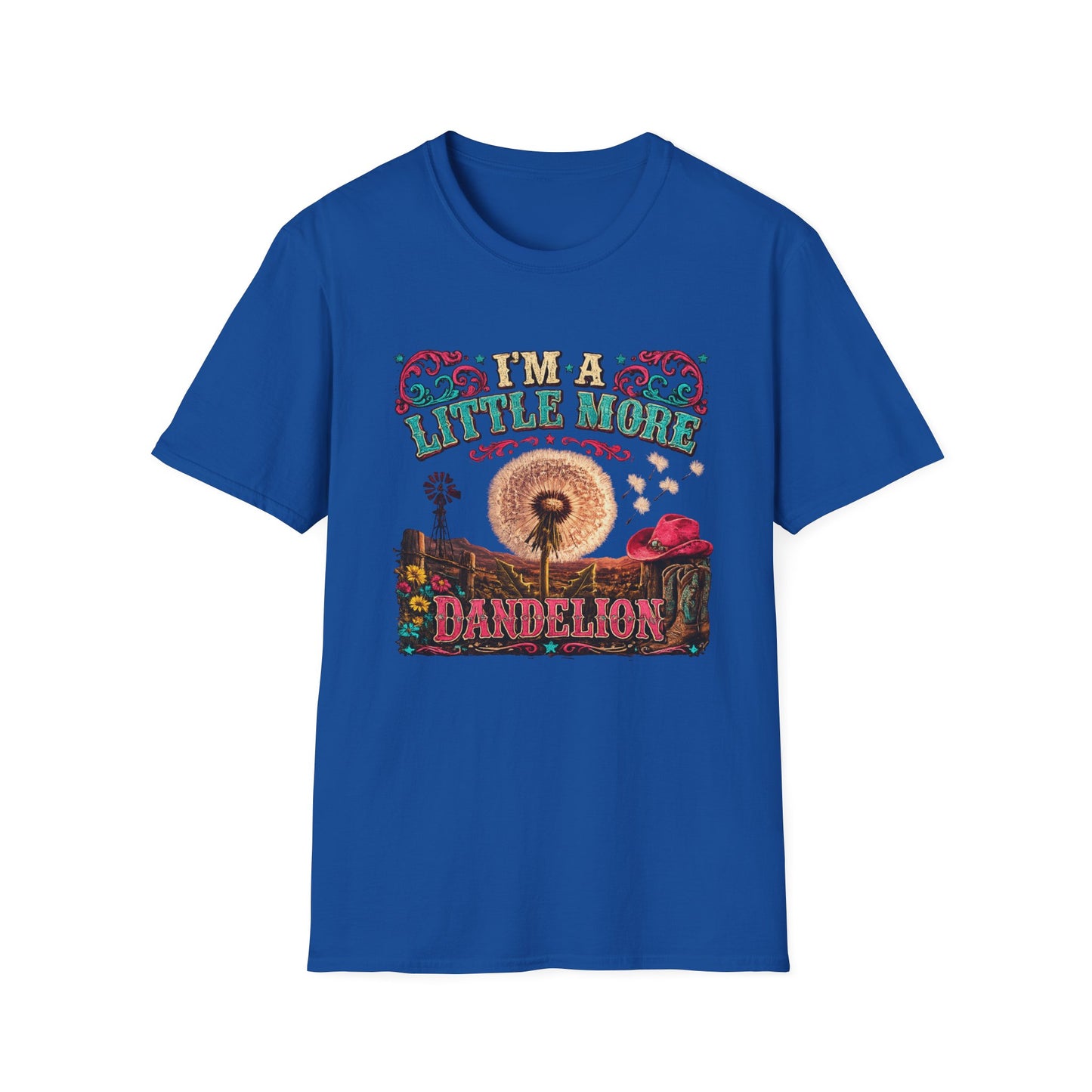 Dandelion Gratitude T-Shirt — "I'm a Little More Dandelion" Vintage Nature Graphic Tee