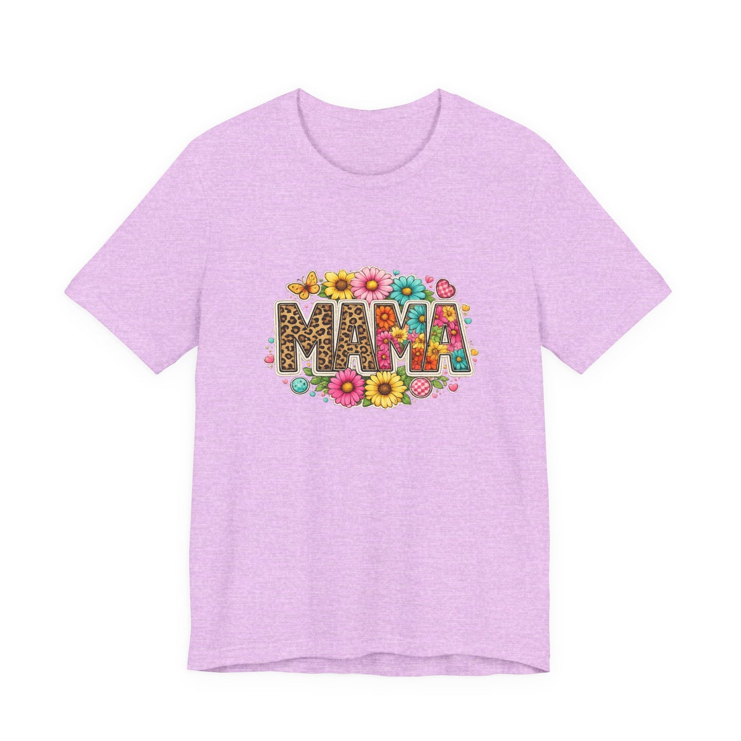 "Mama" Floral & Leopard Print T-Shirt
