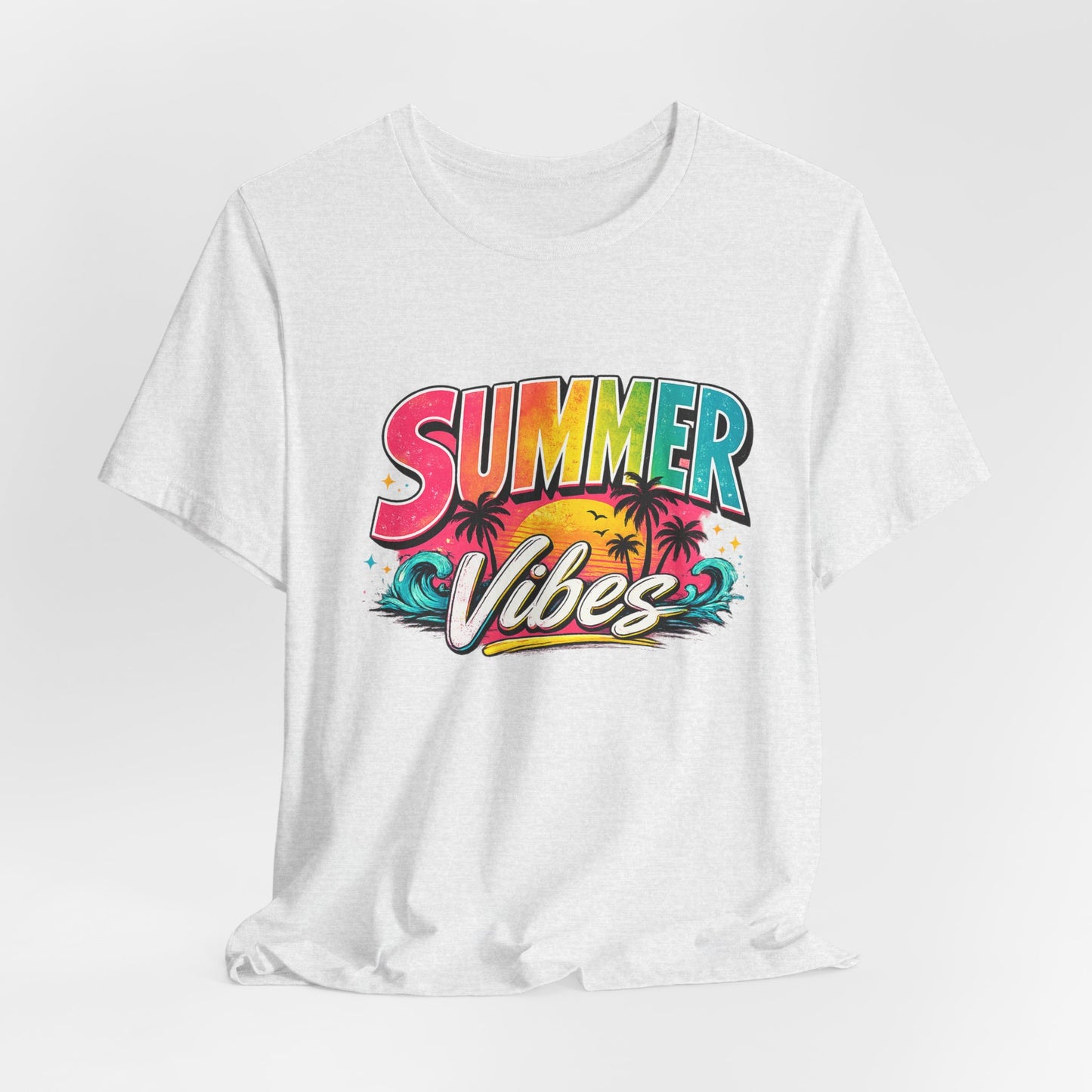 Summer Vibes T-Shirt – Colorful Retro Beach Tee