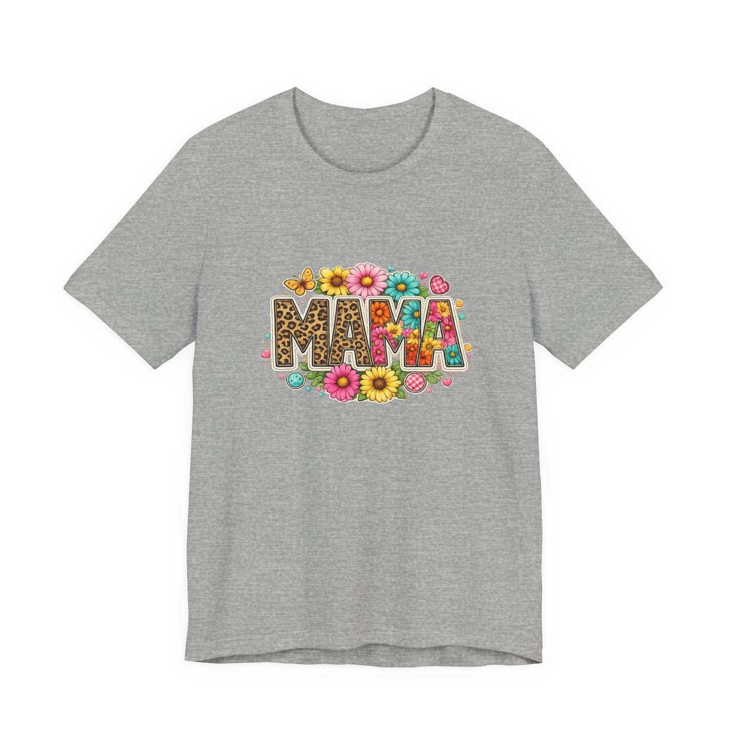 "Mama" Floral & Leopard Print T-Shirt