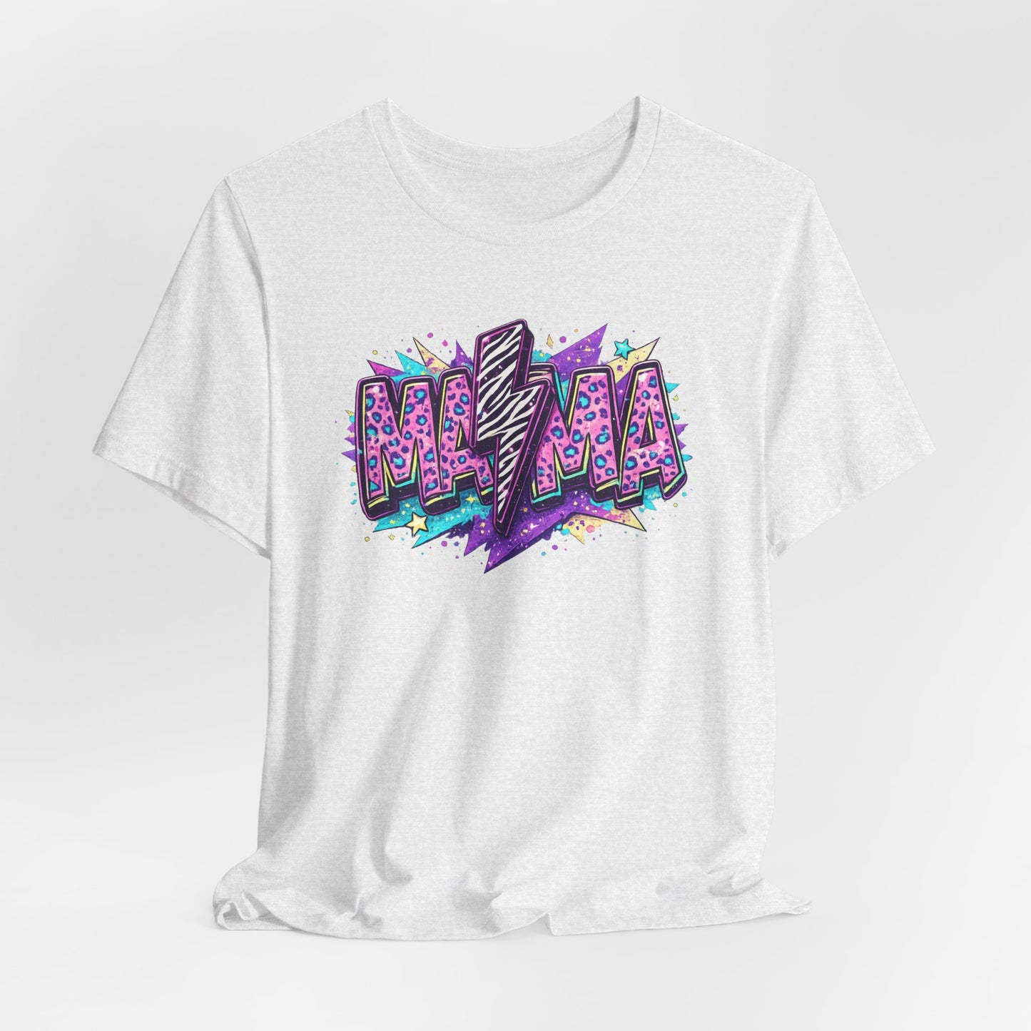 Mama Lightning Bolt T-Shirt — Colorful Graffiti Mom Graphic Tee