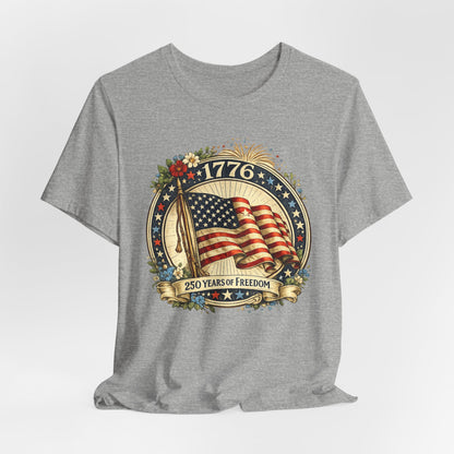 1776 American Flag Tee – 250 Years of Freedom Patriotic T-Shirt