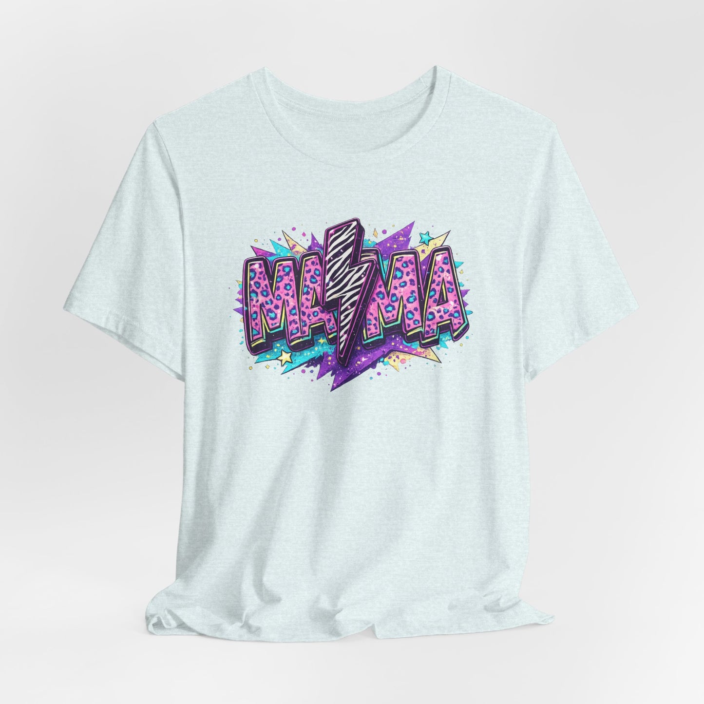 Mama Lightning Bolt T-Shirt — Colorful Graffiti Mom Graphic Tee