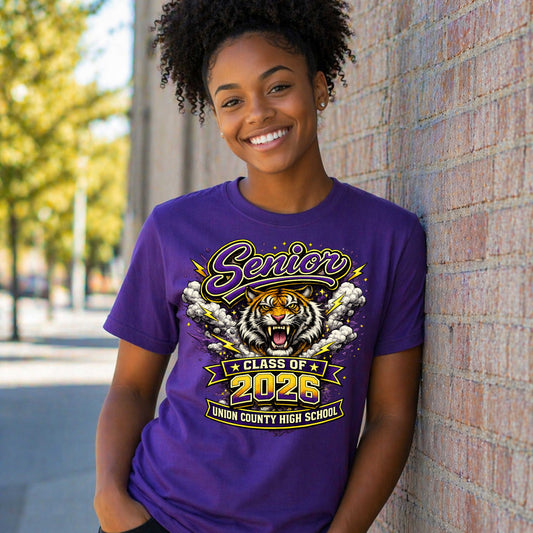Senior Class of 2026 Tiger T-Shirt — Union County High School Senior Tee