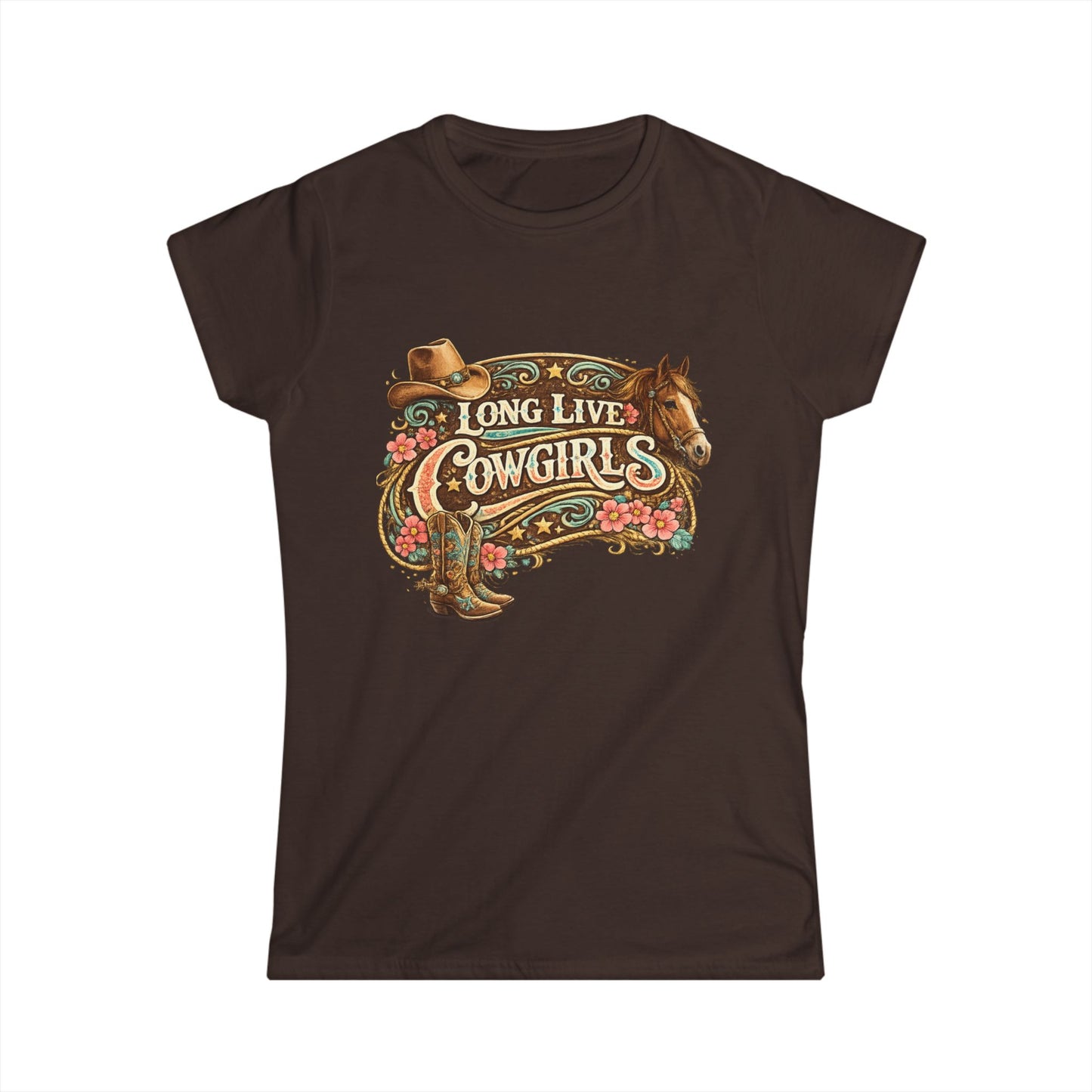 Long Live Cowgirls Tee — Western Cowgirl Graphic Shirt
