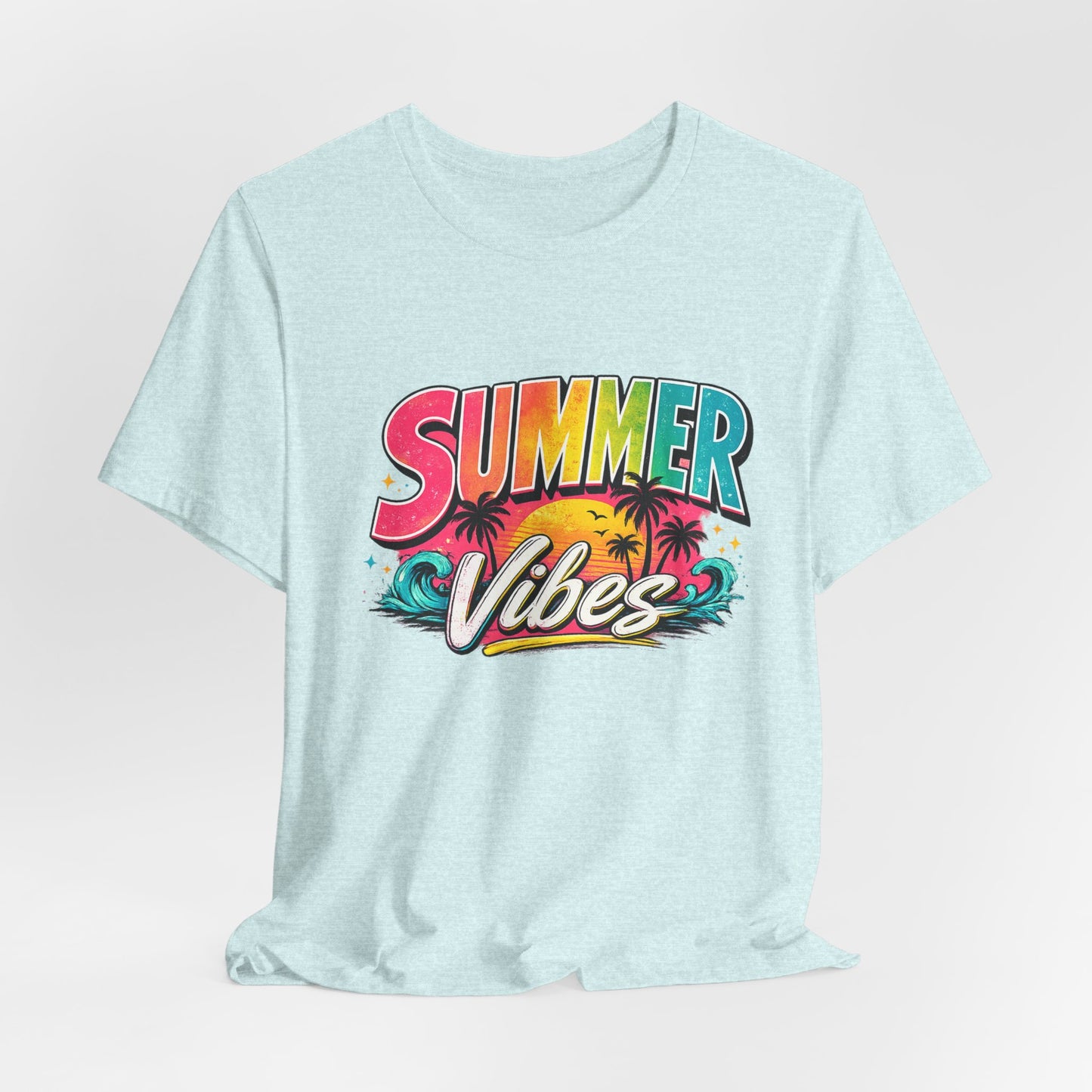 Summer Vibes T-Shirt – Colorful Retro Beach Tee