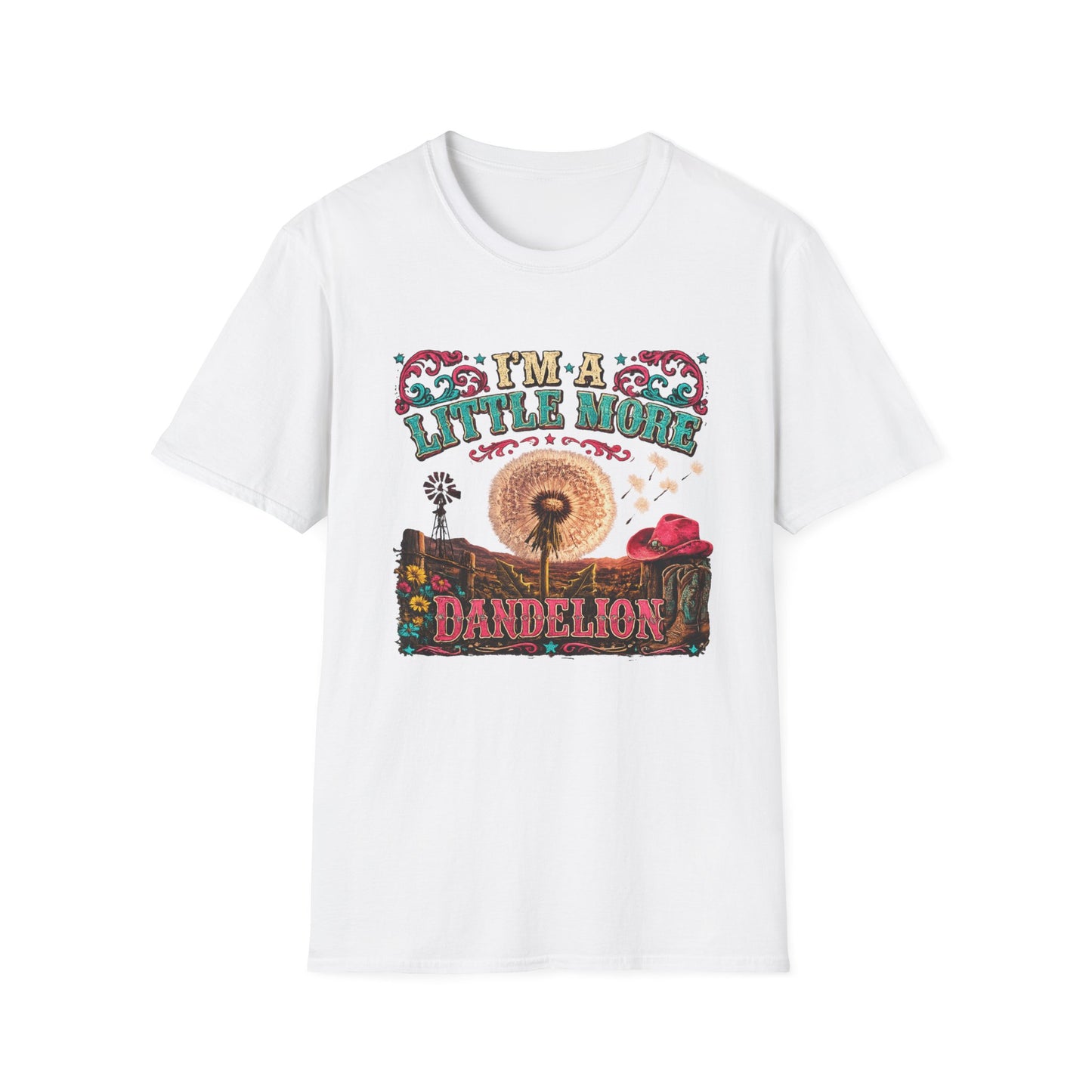 Dandelion Gratitude T-Shirt — "I'm a Little More Dandelion" Vintage Nature Graphic Tee