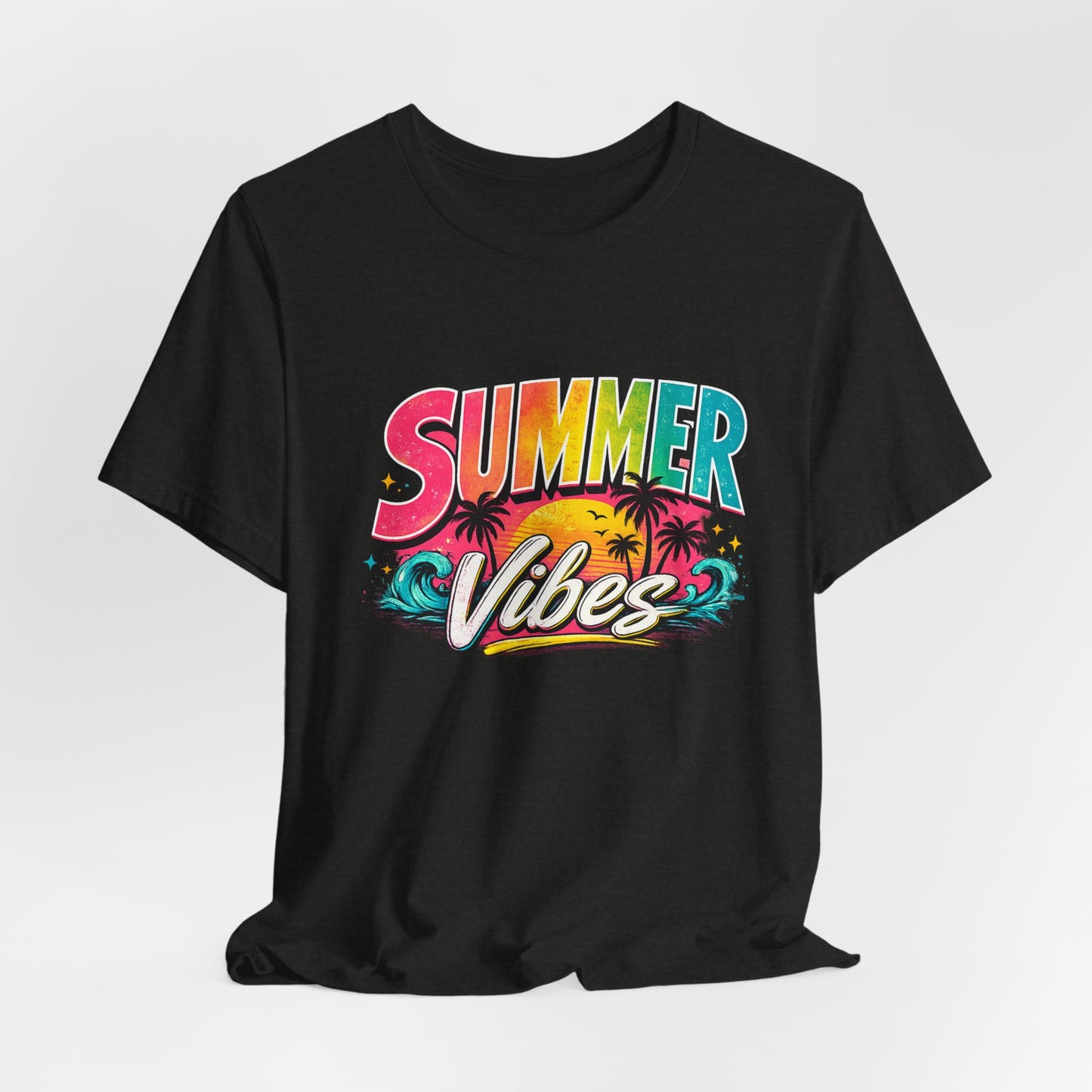 Summer Vibes T-Shirt – Colorful Retro Beach Tee