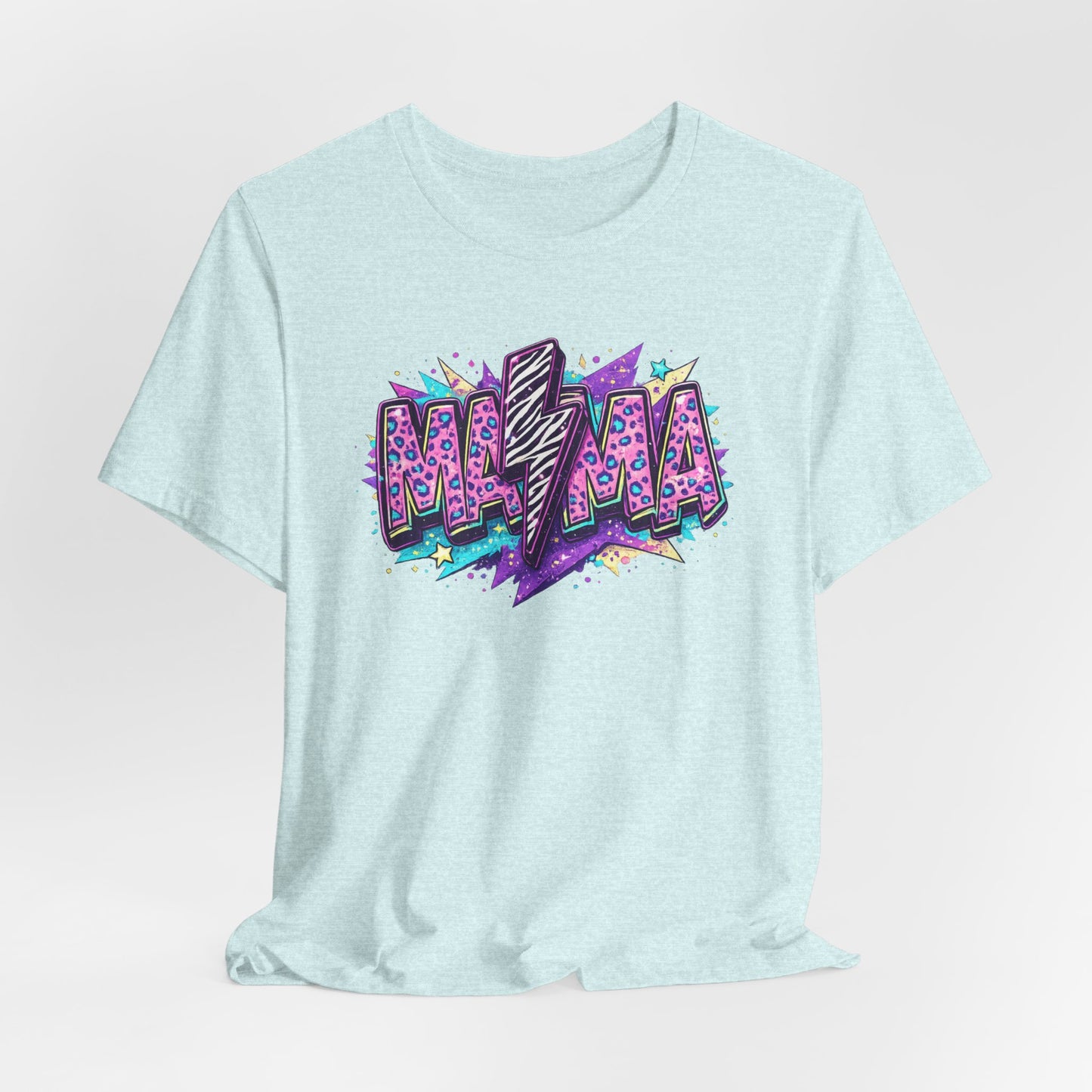 Mama Lightning Bolt T-Shirt — Colorful Graffiti Mom Graphic Tee