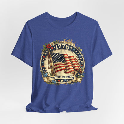 1776 American Flag Tee – 250 Years of Freedom Patriotic T-Shirt