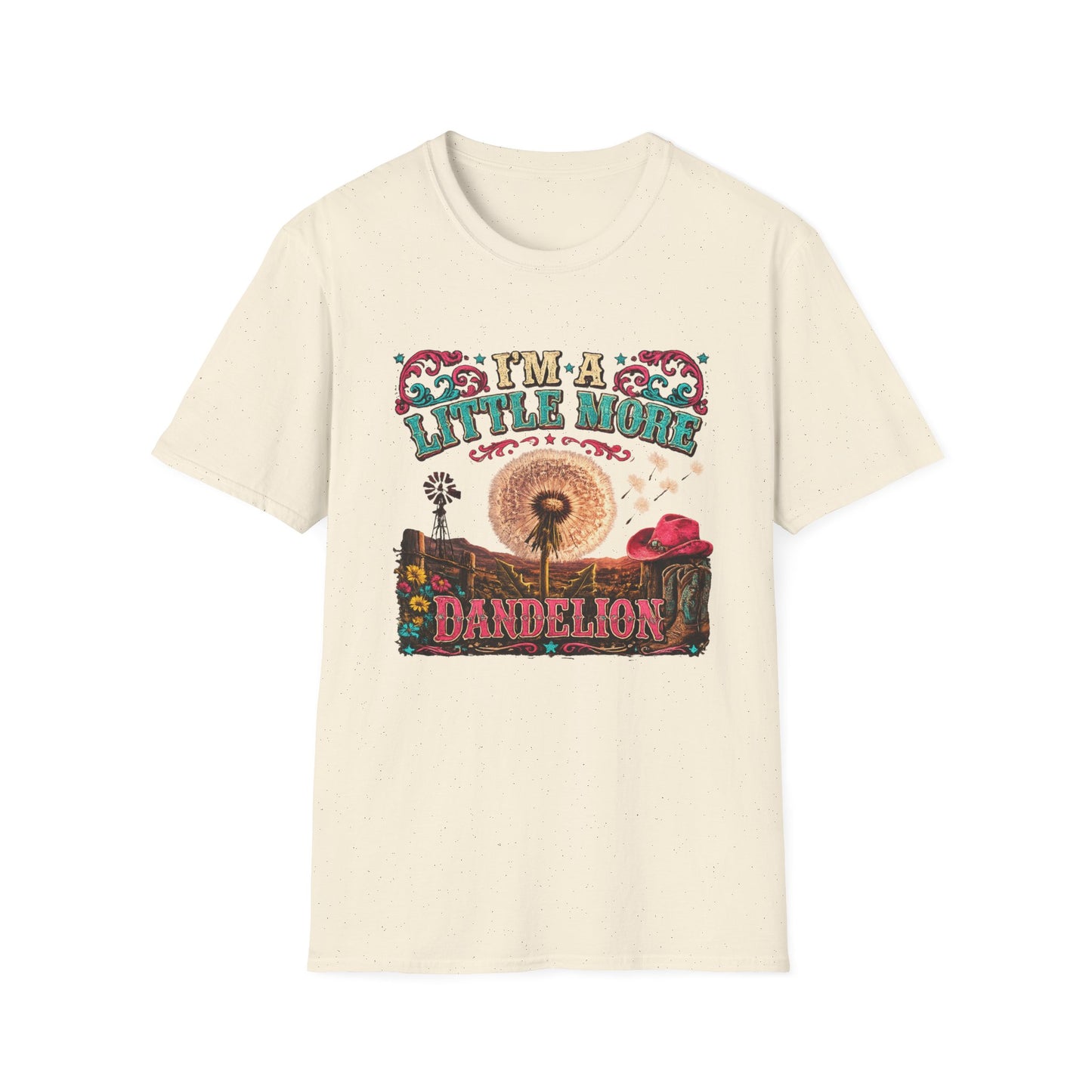 Dandelion Gratitude T-Shirt — "I'm a Little More Dandelion" Vintage Nature Graphic Tee