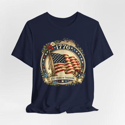 1776 American Flag Tee – 250 Years of Freedom Patriotic T-Shirt