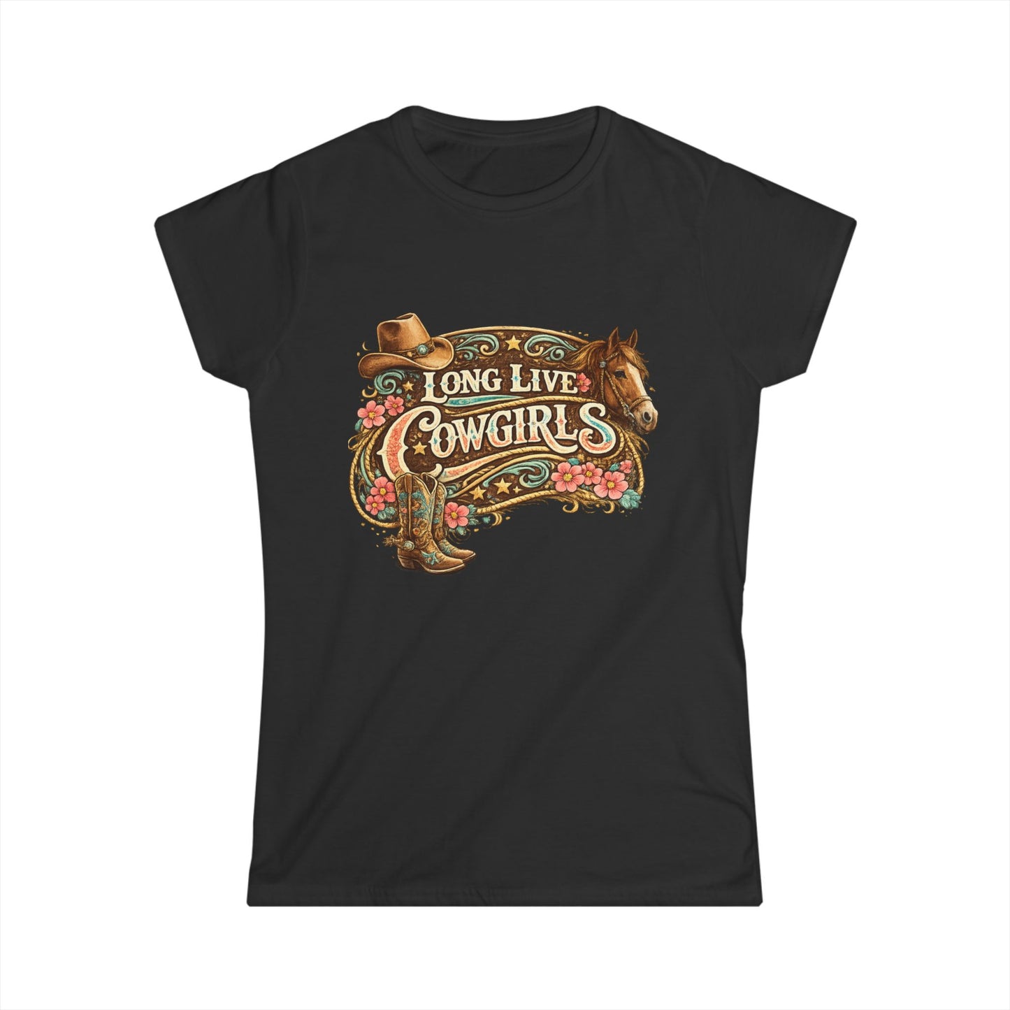 Long Live Cowgirls Tee — Western Cowgirl Graphic Shirt