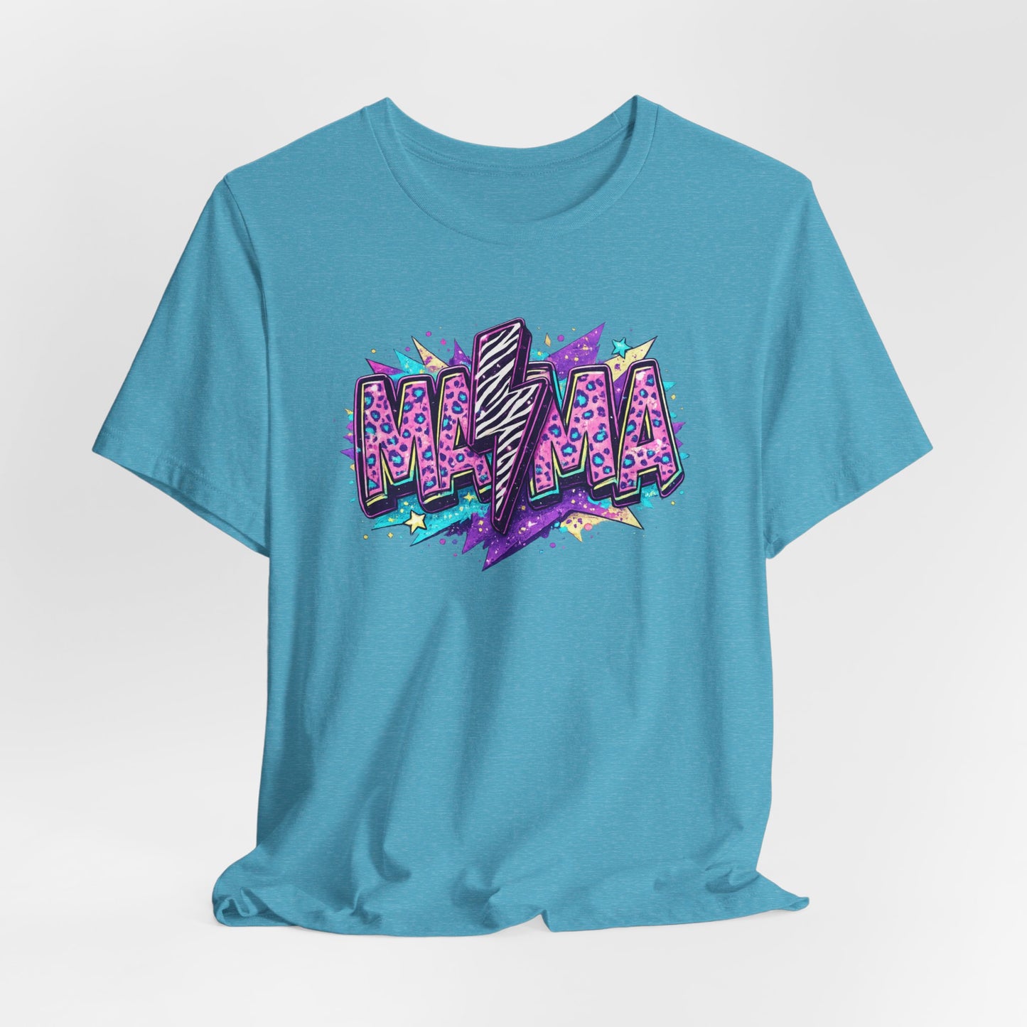 Mama Lightning Bolt T-Shirt — Colorful Graffiti Mom Graphic Tee