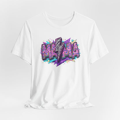 Mama Lightning Bolt T-Shirt — Colorful Graffiti Mom Graphic Tee