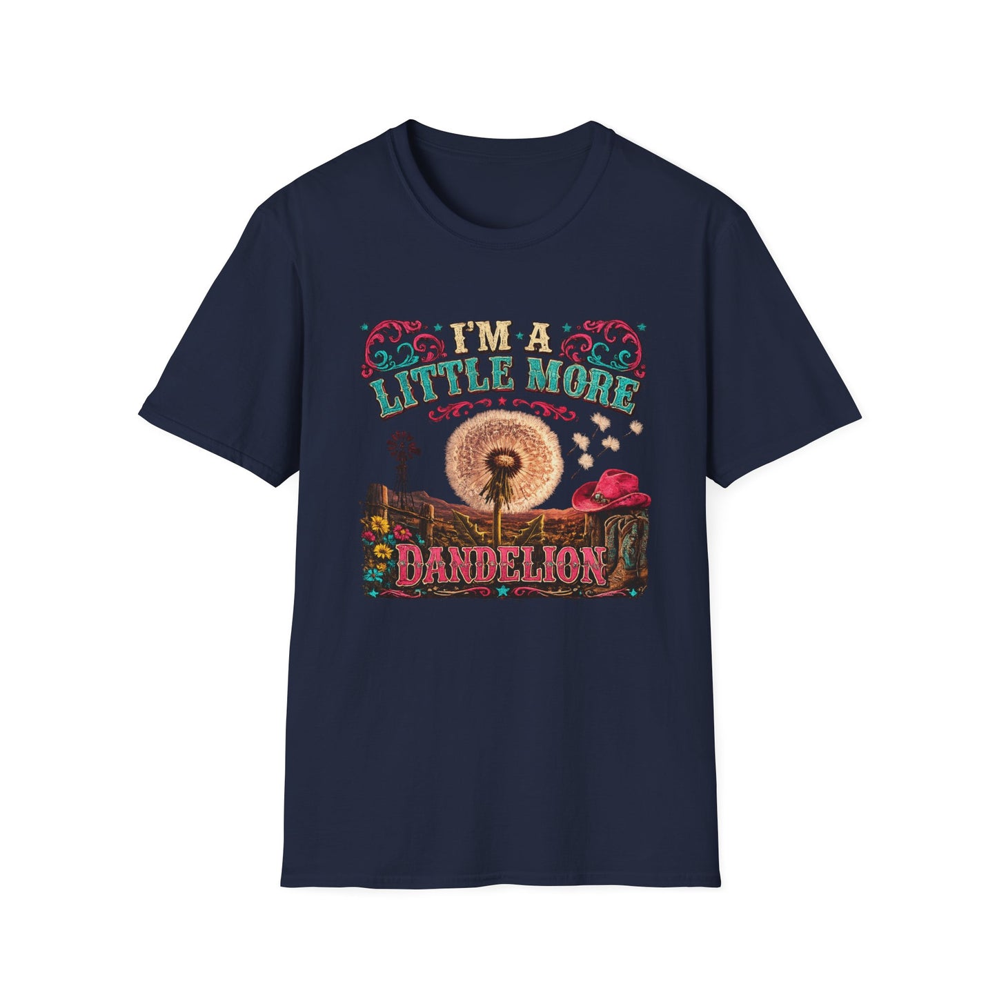 Dandelion Gratitude T-Shirt — "I'm a Little More Dandelion" Vintage Nature Graphic Tee